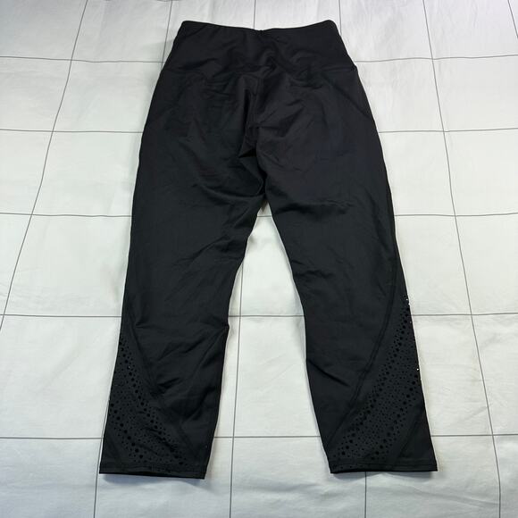 Ruby Ribbon Leggings Womens Small Black Laser Cut Cropped Athletic Capri Active - Picture 4 of 9